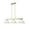 Z-Lite Cobalt Billiard, 3-Light, 14.25 In.W x 49.5 In.L x 10.5 In.H, Modern Gold/White Linen 152MGLD-AWL13 - alternate 5